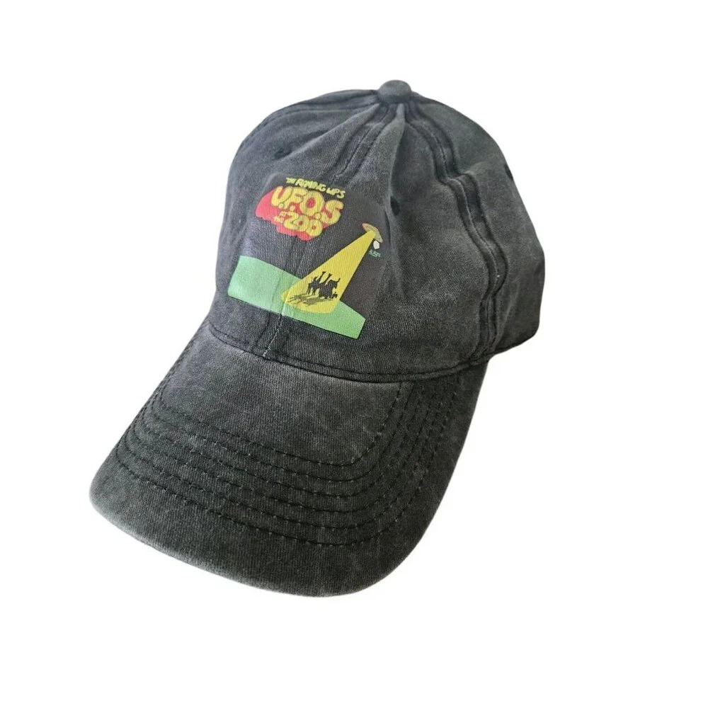 VINTAGE THE FLAMING LIPS U.F.O.S  AT THE ZOO CHARCOAL DISTRESSED COTTON...